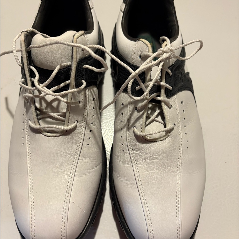 FootJoy White and Black Athletic Golf Shoes